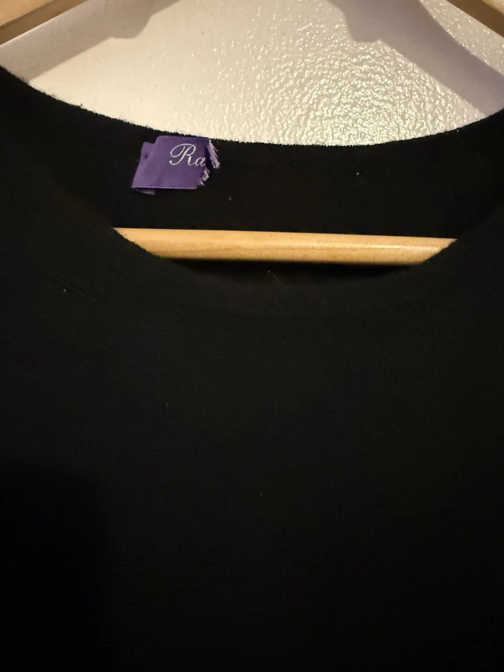 Maxi Vestido Suéter Ralph Lauren Etiqueta Púrpura Cuello Redondo Cachemira Talla S/M *Leer Foto 3 de 4