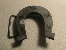 HORSESHOE WITH STARS DESIGN COWBOY STYLE HORSE WESTERN METAL BELT BUCKLE