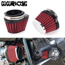 2X 2" 51mm Air Intake Filter Cleaner Pod for Yamaha V Star 1100 XVS1100 Custom