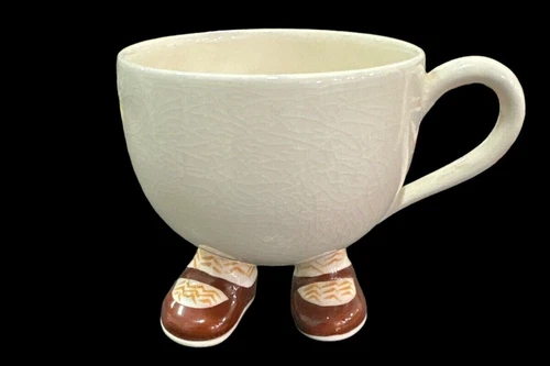 Vintage Carlton Lustre Walking Ware Cup Mug Tea Mary Jane Shoes England