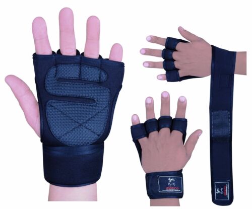 EVO Gym Weight Lifting Gloves Fitness  Neoprene Wrist Support Wraps Straps Gel