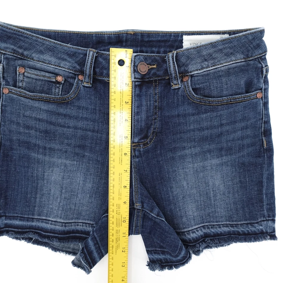Pantalones Cortos Vince Camuto Para Mujer 28/6 Azul Denim Corte Tiro Medio Lavado Foto 4 de 4