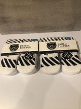 Pair of Thieves 12pk Kids Socks No Show Medium 4-8 White Black