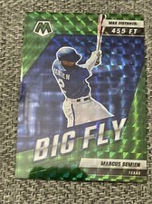 2022 Panini Mosaic Baseball Big Fly Green Prizm Marcus Semien Rangers BF-5