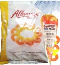  Peach Rings Albanese Gummy Gummi 4.5lb With Peach Rings Gourmet Kruise® Bag10oz