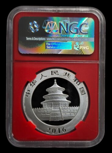 2016 China Silver Panda 10 Yuan NGC MS70 .999 Silver Coin PM0115 - Picture 2 of 4
