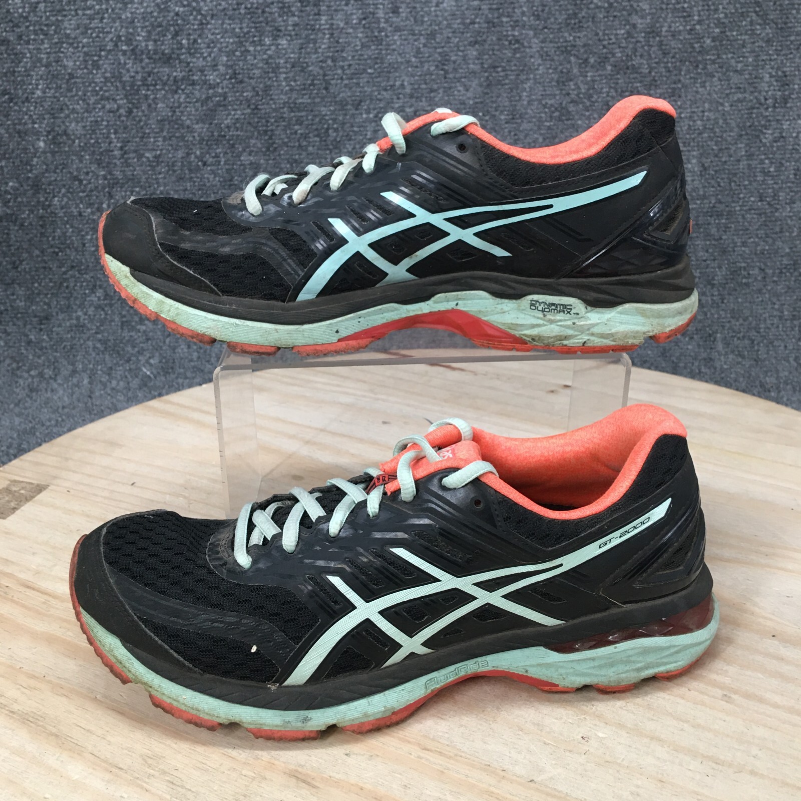 Asics Running Shoes Womens 9 Black Blue Orange GT 2000 Low Lace Up Sneakers-image