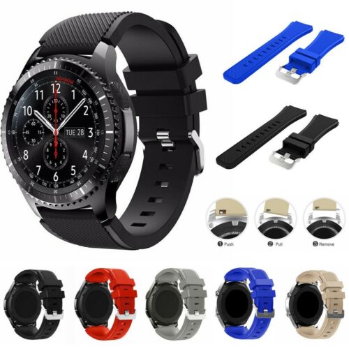 Silicone Watch Band Bracelet Strap For Samsung Gear S3 Frontier Classic - Picture 1 of 16