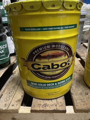 #ad Cabot 17406 Semi Solid Deck amp; Siding Stain Neutral Base 4.3 GALLON *SHIPS FREE $179.99