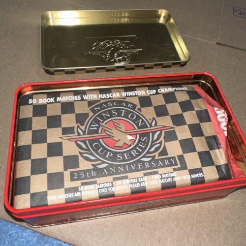 WINSTON CUP SERIES CHAMPION WITH 50 PACK OF MATCHES NASCAR 25th ANNIVERSARY TIN - Picture 7 of 11