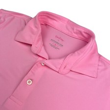 Lily Pulitzer x Southern Tide Men's Performance S/S Polo Shirt Pink   Small