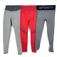 Tik-Tok Yoga Pants Size M Anti-Cellulite Push Up Ruched High Waist Leggings Gym