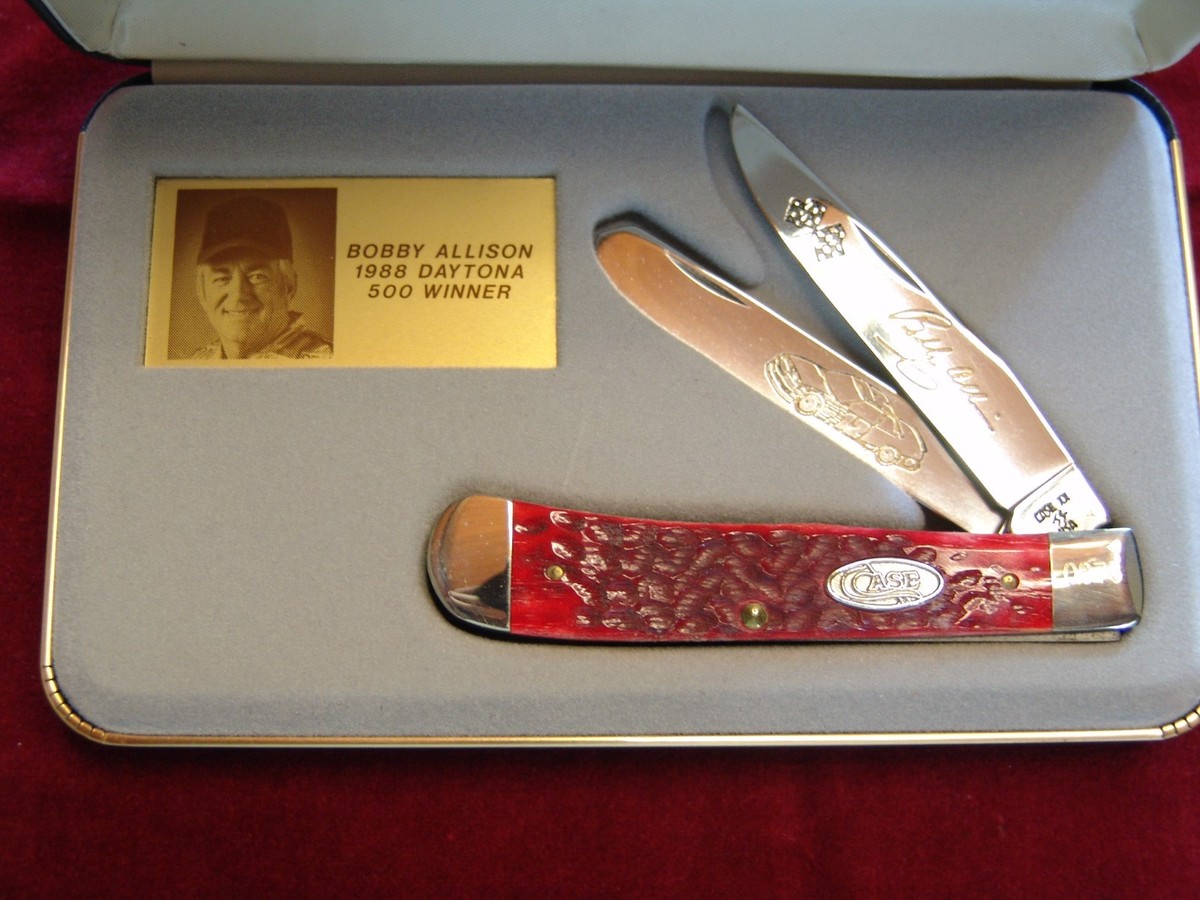 Case XX 1988 Limited Edition Bobby Allison Red Bone Trapper