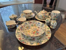 RARE Vintage Queen Anne Royal Winton Grimwades Antique Breakfast Set Used