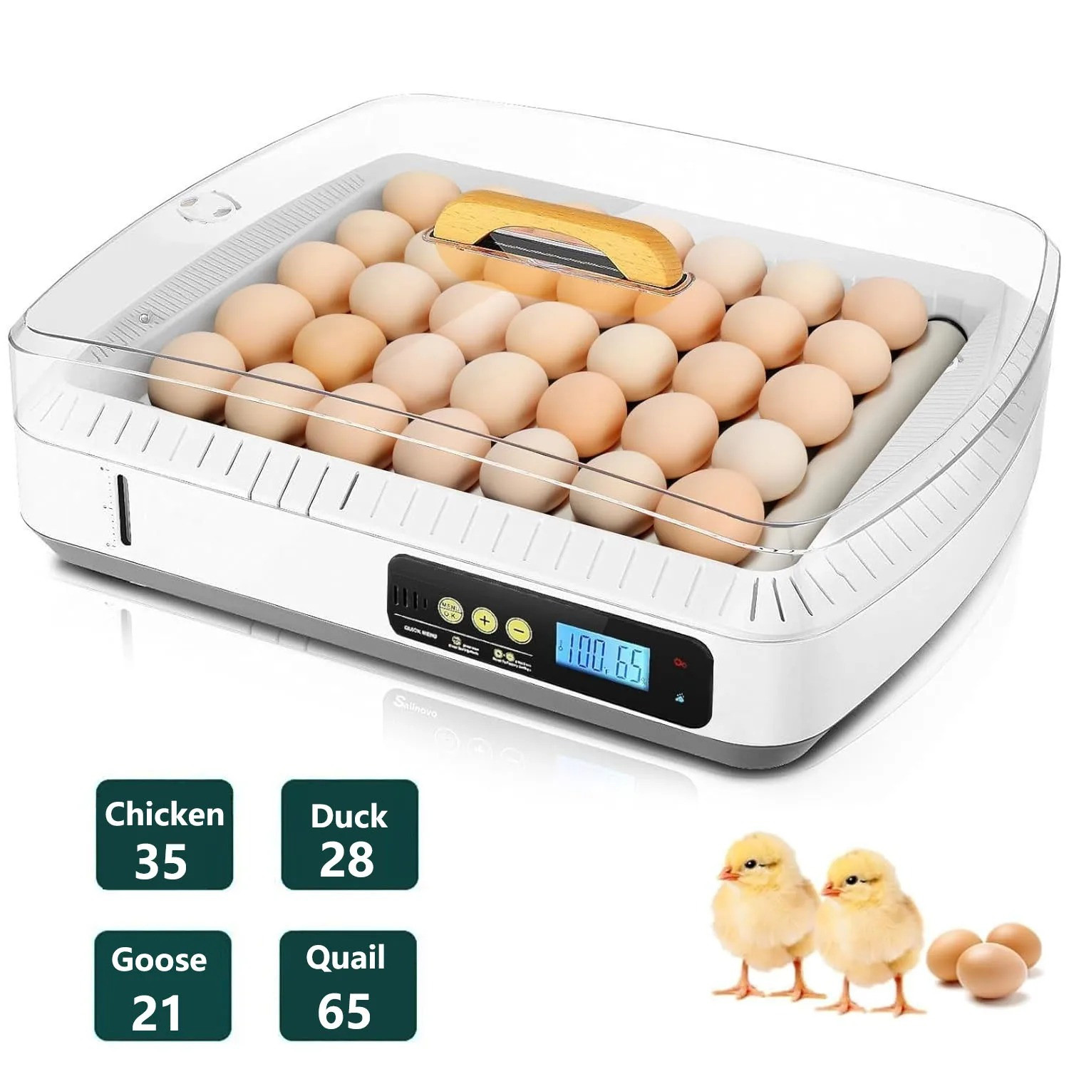 Incubateur René entièrement automatique avec mirage LED et humidification