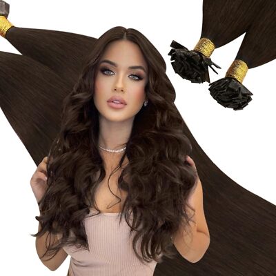 FLAT - Tip Extensions-Echthaarverlaengerung Echthaar 40 - 80cm 50/100 Strähnen