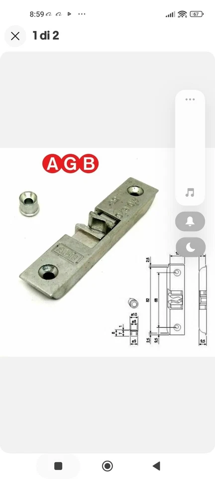 SCROCCO CHIUSURA ARIA 4 AGB MICROVENTILAZIONE A400170118