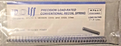 Wolff 47618 S&W 1006/1026 10MM REDUCED PWR RECOIL & FIRING PIN SPRING 18LB(WS15)