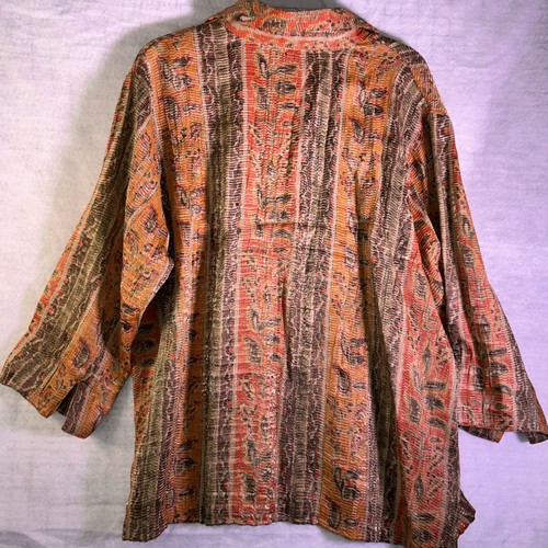 TC THE TRAVEL COLLECTION Button Down Shirt 3/4 Sleeve 2xl Women's Multicolor - Picture 11 of 16