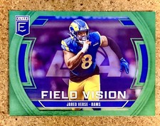 2025 Panini Donruss Elite Football Field Vision Green Jared Verse #6 L.A. Rams