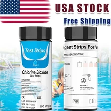 MERYDI-100Pcs-Chlorine Dioxide Test Strips, 0-3000 ppm Pool water Test Strips