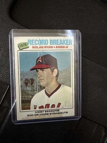 NOLAN RYAN 1977 TOPPS RECORD BREAKER CALIFORNIA ANGELS CARD #234 MLB
