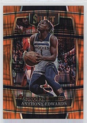 2021-22 Panini Select Concourse Orange Flash Prizm Anthony Edwards #49 0v9