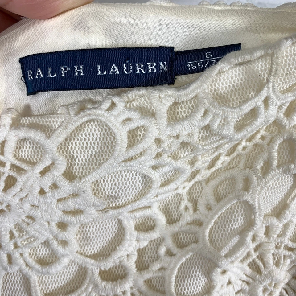 Ralph Lauren Skirt Womens Size Small Ivory Lace Crochet Gypsy Bohemian — 第 3/4 张图片