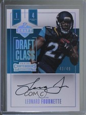 2017 Panini Contenders Draft Class RPS 43/49 Leonard Fournette #DC-LF Auto h3a