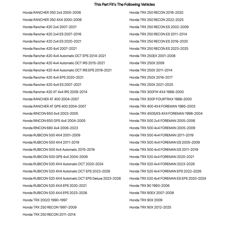 Tusk A-Arm Bushing Kit For Honda RANCHER 350 4X4 2000-2006 - Image 2 of 2