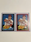 Topps Mike Trout 2014 Heritage 2-card lot black and red borders
