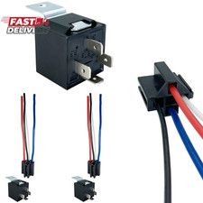 Irhapsody 4-Pin 40/30AMP 12V DC Relay Kit, SPST Automotive Relay, Pack of 2