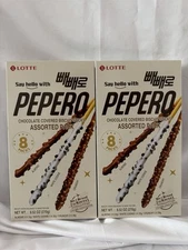 2x Lotte Pepero Assorted Flavors Chocolate Snack Sticks 9.52oz (270g)