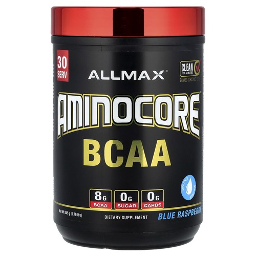 AMINOCORE™ BCAA, Blue Raspberry, 0.76 lbs (345 g)