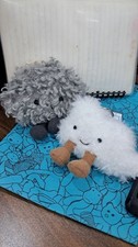Jellycat Amuseables Cloud  Storm Cloud Bag Charm Plush Keychain Set NWT Gift