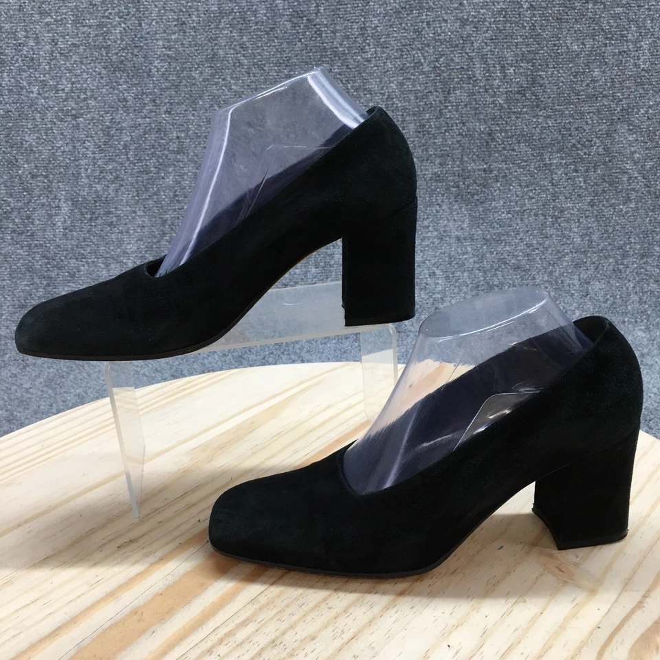 Via Spiga 凉鞋女式 9 B 泵黑色方头粗跟休闲懒人鞋 — 第 2/4 张图片