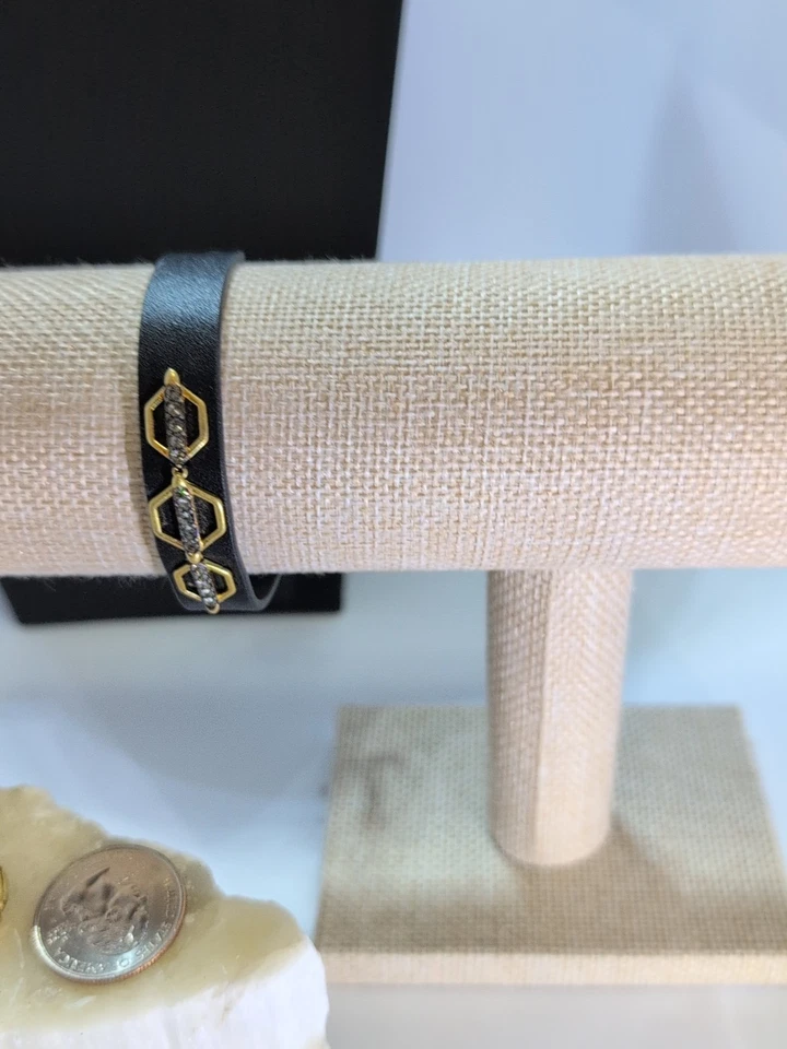 Pulsera de cuero Stella & Dot Terra | Pendientes | Anillo de plumas conjunto de 3 piezas cristales Foto 4 de 4