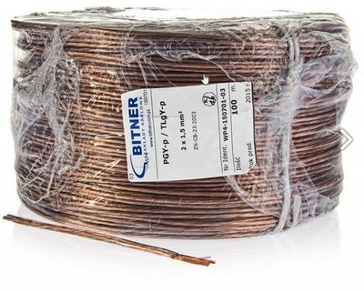 BITNER BiTsound PGY-p (TLgY) Lautsprecherkabel, 2 x 0,75 mm², Rolle à 100 m.