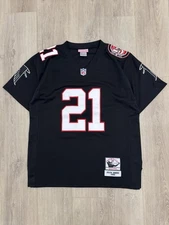 Mitchell & Ness Throwbacks Atlanta Falcons Deion Sanders 21 Jersey sz 48 NFL