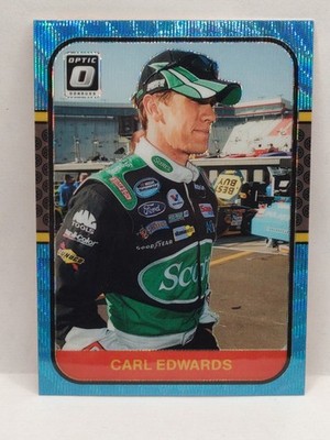 Carl Edwards 2020 Racing Donruss Optic Carolina Blue Wave Prizm #88 NASCAR Card