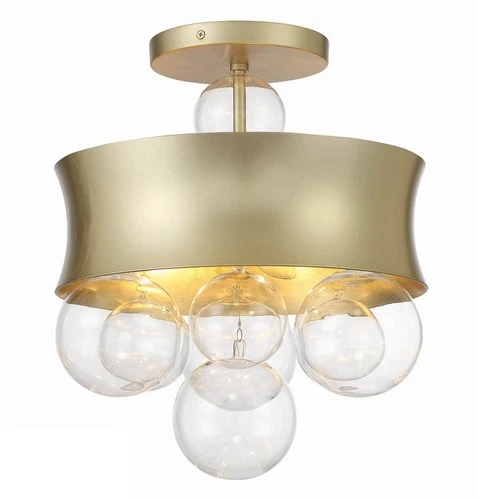 Minka Lavery 5195 Verdi Square 3 Light 14"W Convertible Pendant / - Soft Gold / - Picture 2 of 10