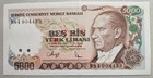 Turkey 5000 Lira 1990 Unc