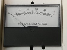 NEW Panel Meter 1 milliampere scale 30mV 30ohms 1mA FS 2-1/2 inch front mount