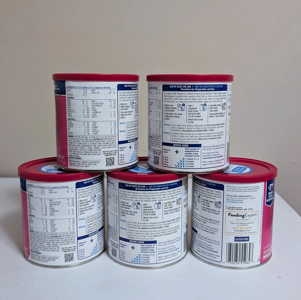 5 nuevas fórmula para bebé en polvo de isomil de soja Similac 12,4 oz EXP 03/2026 Foto 2 de 3