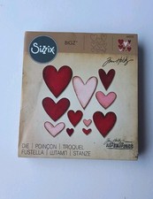 Sizzix Bigz Die Heartfelt Tim Holtz Alterations 660233 Various Size Hearts  Rare