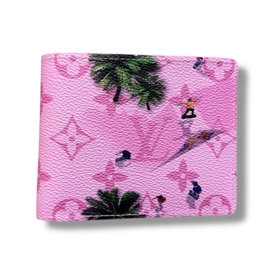 Louis Vuitton LV Monogram Pink Skateboard Slender Bifold Wallet | FAST SHIPPING - Image 3 of 4