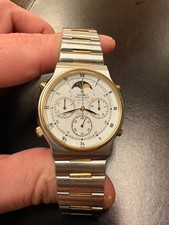 Seiko 7A48-7009 Quartz Chronograph Moon phase New battery Everything Functions