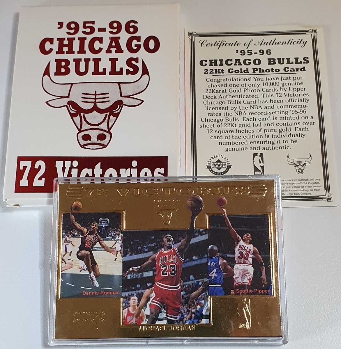 UPPER DECK CHICAGO BULLS ゴールド版 1997 Upper Deck Chicago Bulls Michael Jordan 22K GOLD /10000 72