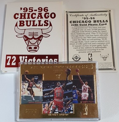 1997 Upper Deck Chicago Bulls Michael Jordan 22K GOLD /10000 72