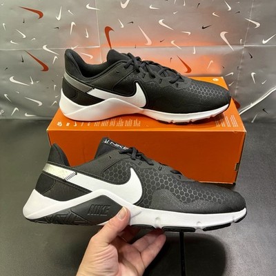 Size 12 -Nike Legend Essential 2 Black/White-Metallic Silver Sneakers CQ9356-001